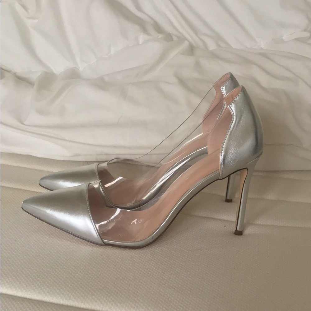 Transparent Silver heels